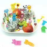 【天天特价】创意儿童水果叉水果牙签宝宝动物卡通水果叉套装