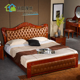 现代中式家具  1.5 1.8米简欧单人床 双人床 高箱储物全实木床架