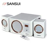 Sansui/山水 GS-6000(22C)台式机电脑音响白色有源音箱低音炮蓝牙