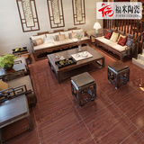 红木纹全抛釉瓷砖 客厅卧室地板砖 佛山磁砖600 600防滑玻化砖
