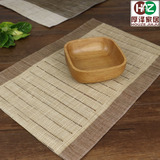日式苎麻长方形环保餐垫餐布 双层布艺棉麻隔热桌垫 创意简约厨房