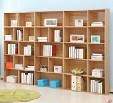 简约现代书柜书架置物架简易宜家书柜自由组合书橱实木可带门