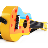 迷你儿童吉他木质制可弹奏初学钢铁琴弦乐器启蒙音乐玩具六一礼物