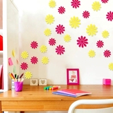 沙发欧式小花3D立体客厅卧室冰箱柜子仿真自粘纯色花朵墙贴纸贴画
