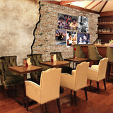 3d复古怀旧破墙砖壁画 西餐咖啡厅餐厅酒吧ktv背景墙客厅大型壁纸