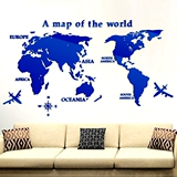 志儿童房沙发背景墙3D亚克力世界地图水晶立体墙贴地球办公室励
