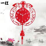 一红现代时尚客厅大挂钟 中国风艺术时钟创意挂表静音石英钟表