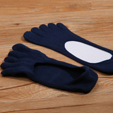 韩国夏季薄款纯色五指袜纯棉隐形船袜男士浅口硅胶五趾袜分趾袜子