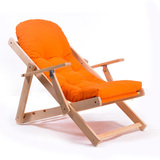 实木躺椅简约现代折叠休闲单人便携家用木质午休阳台沙发懒人躺椅