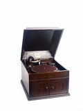 老古董 英国 HMV 胜利牌 小狗牌 唱片 箱式古董留声机 唱机 78转