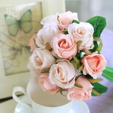 元素 韩式玫瑰手捧花新娘婚纱摄影拍摄道具装饰花 仿真装饰假花