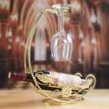 葡萄酒架 欧式复古红酒杯架倒挂 创意时尚放红酒架子铁艺摆件
