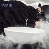 浴缸小户型小型陶瓷单人圆形亚克力独立式 1.7米浴缸浴盆AM555