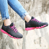 正品牌乔丹女鞋跑步鞋休闲鞋运动鞋2016春季女士防水旅游鞋子黑色