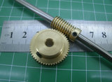 0.5模铜蜗杆蜗轮1：30减速器配件0.5M铜蜗轮蜗杆40齿1：40传速比