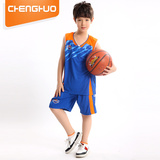 橙火童装夏季新款中大男童儿童运动服无袖背心短裤篮球服两件套
