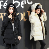 2015冬季新款羽绒棉衣女中长款修身韩版棉服加厚棉袄学生冬装外套