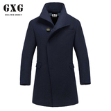 GXG男装春秋冬男士羊毛呢子大衣男韩版修身中长款英伦潮妮子外套