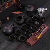 紫砂茶具套装特价包邮 整套功夫陶瓷茶具 实木茶盘 茶道茶海茶壶
