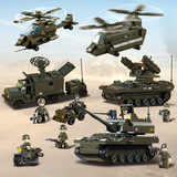 乐高积木拼装玩具 军事模型部队坦克飞机儿童益智力塑料拼插男孩