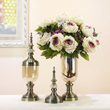 欧式桌面玻璃花瓶摆设样板房客厅餐桌玄关家居装饰品摆件结婚礼物