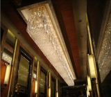 豪华大气长方形水晶灯过道灯酒店售楼部工程灯LED吸顶灯大厅灯饰