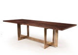 新款设计首发时尚铁艺办公桌钢架大会议桌实木复古电脑桌美式长桌