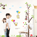 量身高贴纸家居墙纸贴画卧室创意幼儿园身高贴墙贴房间装饰品宝宝