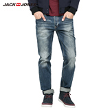 JackJones杰克琼斯含莱卡男士合体直筒休闲牛仔长裤C|215332001