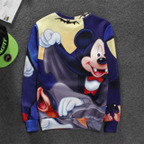 2015秋季新款迪士尼米老鼠上衣男女米奇情侣装大码套头卫衣学生装