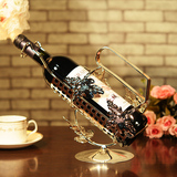 莎芮 欧式时尚镀银红酒架 创意葡萄酒架摆件 家居酒吧会所装饰品