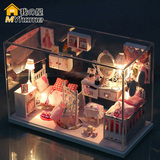 DIY小屋 梦幻公主房手工玩具拼装房子建筑场景模型送生日礼物女生