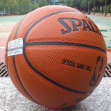 NBA比赛专用真皮牛皮篮球74-233斯伯丁旗舰店室外水泥地防滑耐磨