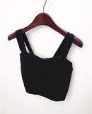 韩国代购2014夏装新品 露脐复古胸衣 带胸垫短款吊带小背心