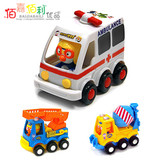 韩国进口pororo玩具车儿童宝宝可爱迷你救护车搅拌车云梯车回力车