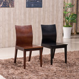 CY 简约时尚高档橡木椅 黑色 咖啡色 白色实木椅 餐桌椅组合
