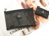 包邮3c化妆包style大容量nanda网纱黑色简单舒适度外观刺绣