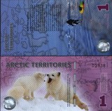 北极1美元塑料钞 2012年 北极狐纪念钞 全新保真 外国纸币