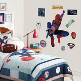 包邮超大蜘蛛侠儿童房 卡通幼儿园墙贴 卧室寝室背景墙贴画 贴纸
