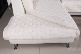 四季款全棉编织沙发垫坐垫 欧式高档素色布艺防滑沙发巾沙发套罩