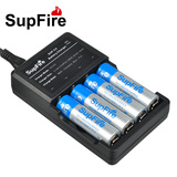 正品supfire18650锂电池四槽充电器2.4V/3.7V座充 强光手电筒配件
