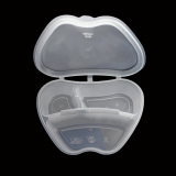 加厚一次性苹果三格套餐盒 外卖塑料饭盒1000ml 3格打包盒 120套
