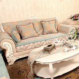 现代简约欧式真皮沙发垫高档坐垫布艺 防滑加厚123组合奢华