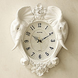 海之星欧式客厅挂钟豪华大象钟表创意时钟现代静音复古墙壁石英钟