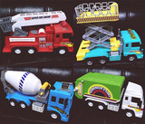 正品力利惯性车工程车大号搅拌车卡车挖掘机儿童玩具汽车模型套装