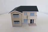 益智多JZB63手工3D纸模型diy日本建筑1：100别墅小房屋子儿童玩具