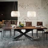 实木长桌办公家具办公桌椅创意长方形长条桌原木会议桌简约老板桌