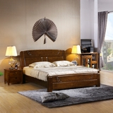 实木床橡木床1.8米成人中式双人床大床家具婚房婚床