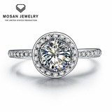 包镶钻戒仿真钻石戒指女情侣对戒925纯银镀铂金心相印结婚戒指