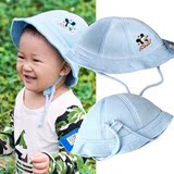 新款Disney迪士尼宝宝帽秋冬款双层保暖加厚男女婴儿宝宝儿童帽子